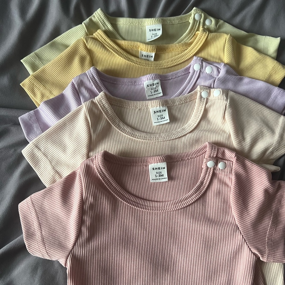 Shein Baby Ribbed T-Shirts Set